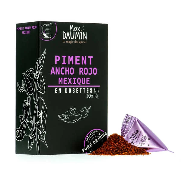10 dosettes de Piment Ancho du Mexique