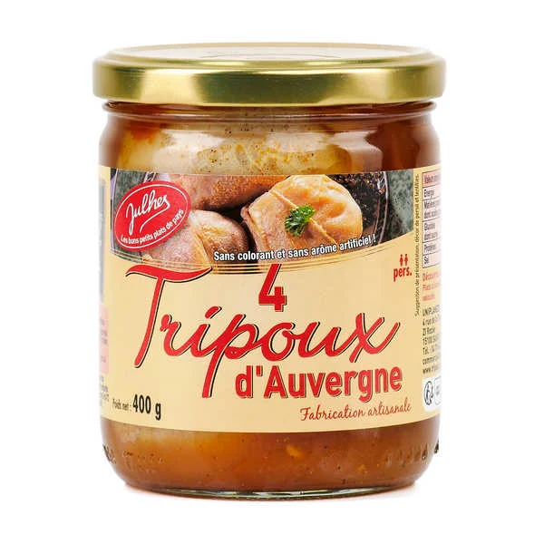 4 tripoux d'Auvergne Julhes à la tomate