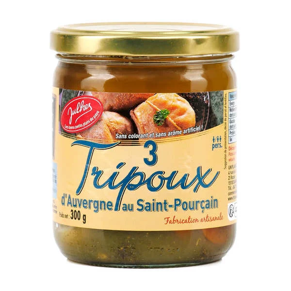 3 tripoux d'Auvergne Juhles au Saint-Pourçain