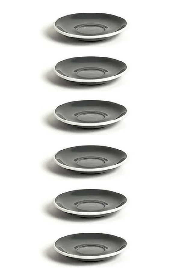 ACME - FLAT CUP SOUCOUPE PORCELAINE 150ML Ø145MM GRIS x6