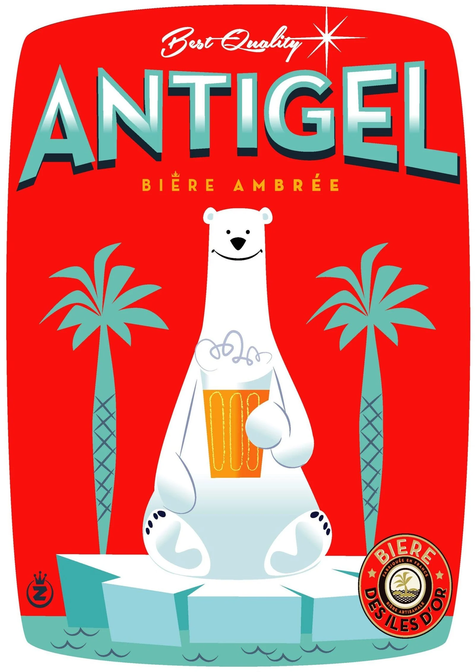 Affiche 30 x 40- Antigel – Brasserie des iles d’or