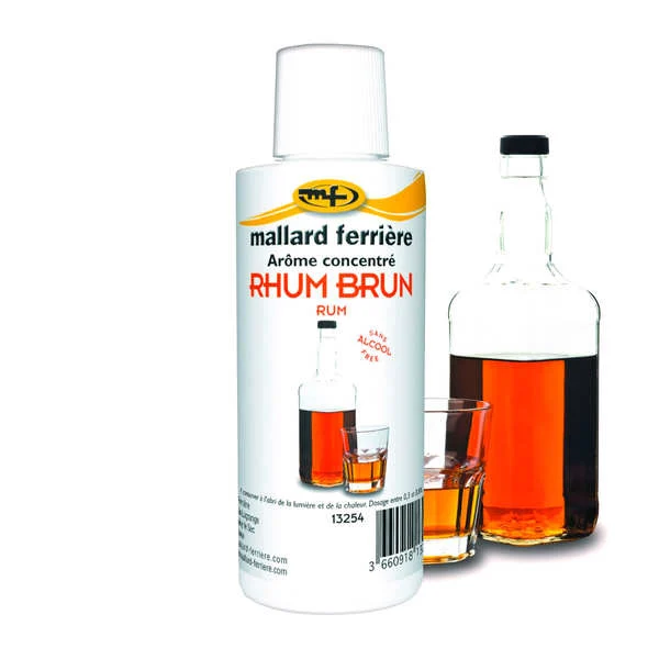 Arôme alimentaire concentré Rhum Brun 125ml