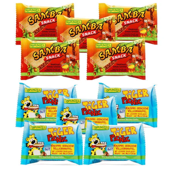 Assortiment "Biscuits pour le goûter" 10 gaufrettes au chocolat