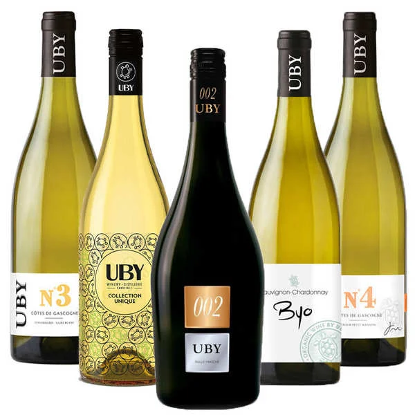 Assortiment découverte 5 vins blancs Domaine UBY