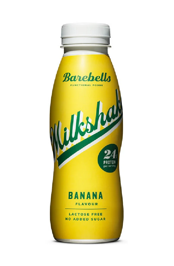 BAREBELLS - MILKSHAKE BANANE BOUTEILLE PET 330ML x8