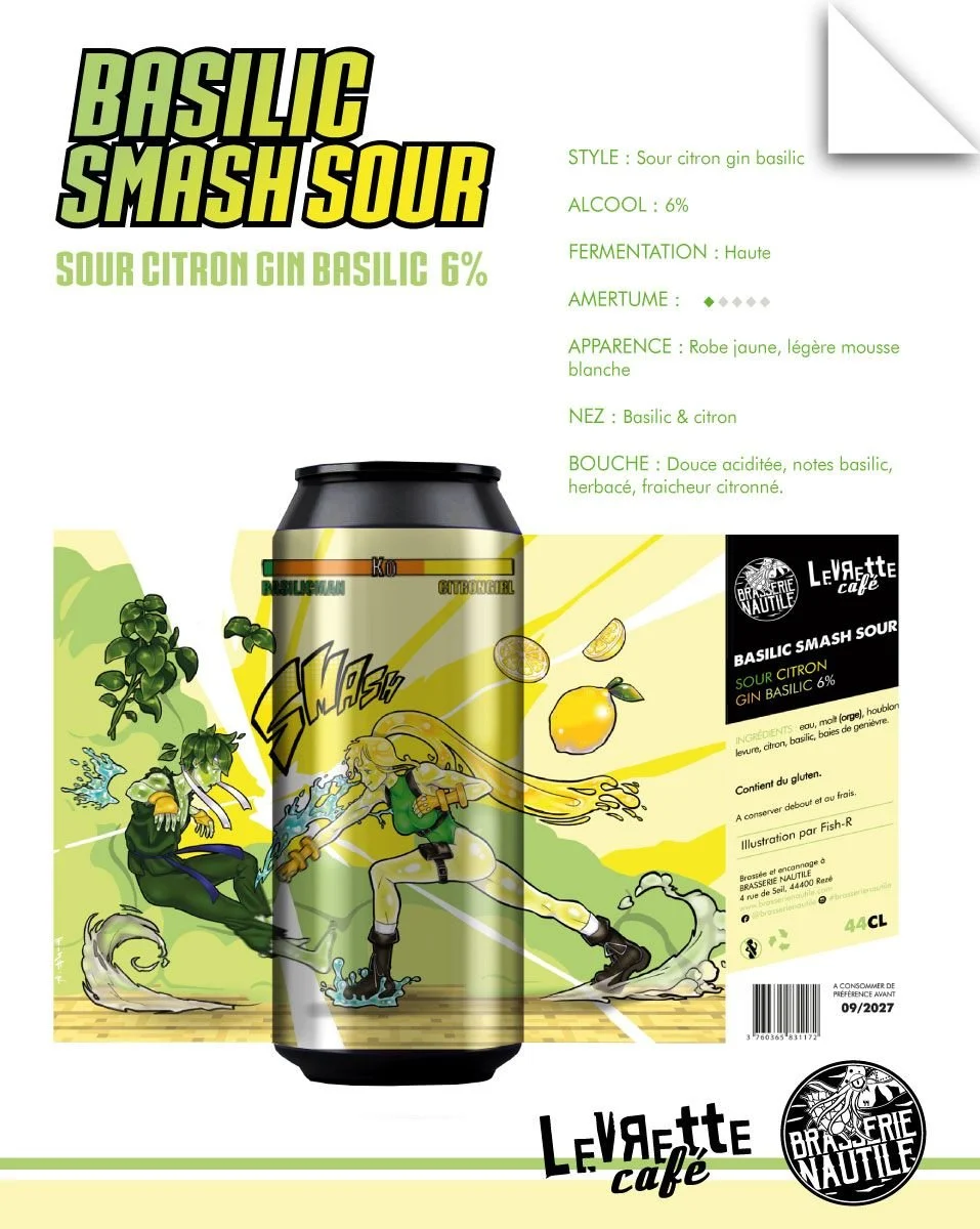 Basilic Smash Sour – Sour Citron Basilic – collab Levrette café