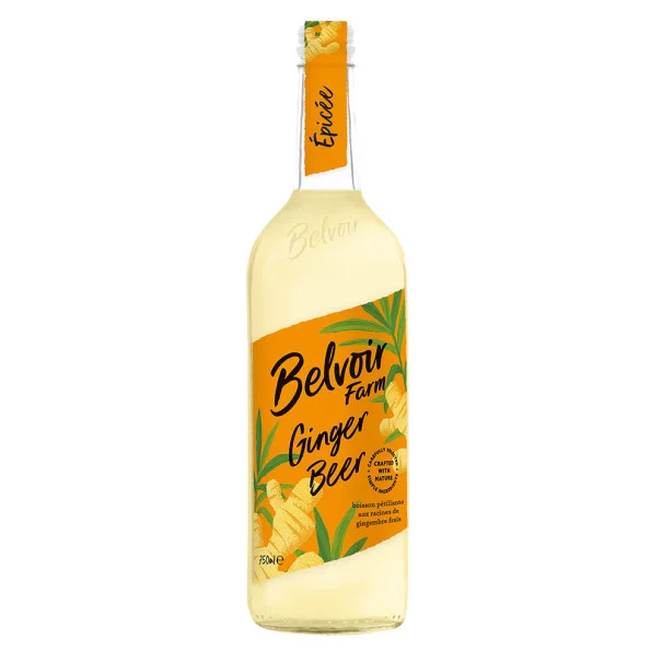 BELVOIR - GINGER BEER PETILLANT BOUTEILLE VERRE 750ML x6 BIO