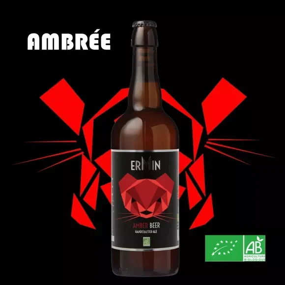 Bière Ambrée 6 x 75CL « ERMIN » Bio