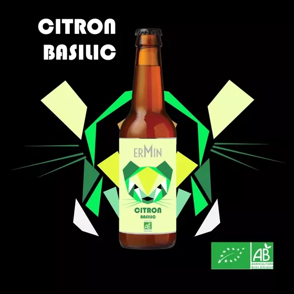 Bière Citron Basilic 12 x 33CL « ERMIN » Bio