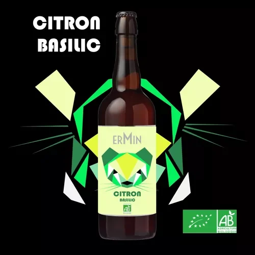 Bière Citron Basilic 6 x 75CL « ERMIN » Bio