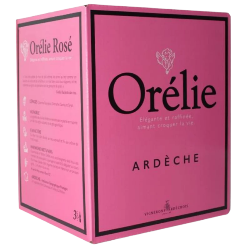 BIB 3 L IGP ARDECHE ROSE LE CUBE ORELIE GAMAY/SYRAH/GRENACHE