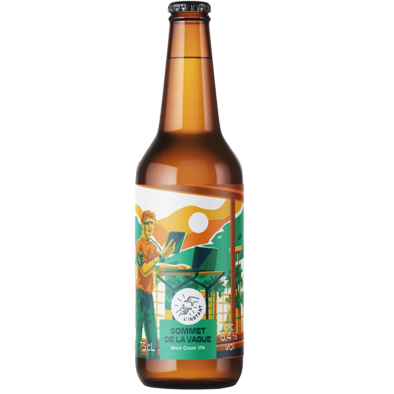 BIERE IDF BRASSERIE L’INSTANT SOMMET DE LA VAGUE WEST COAST IPA 33CL 6.4%
