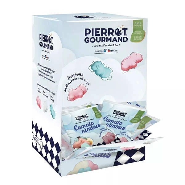 Boîte distributrice de 40 mini sachets de bonbons Cumulo nimbus - Pierrot Gourmand