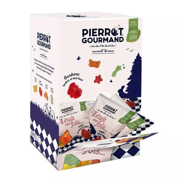Boîte distributrice de 40 mini sachets de bonbons Il était une fois - Pierrot Gourmand