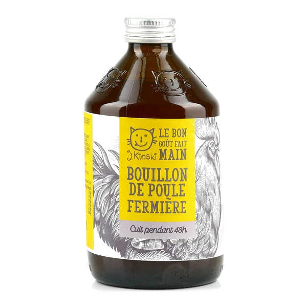 Bouillon de poulet fermier bio