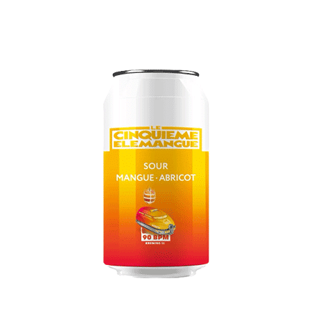 Brasserie 90 Bpm Cinquième Elemangue – Bière Sour à la Mangue & à l’Abricot