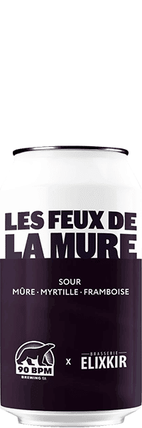 Brasserie 90 Bpm Les Feux de la Mûre – Bière Sour à la Mûre, Myrtille & Framboise