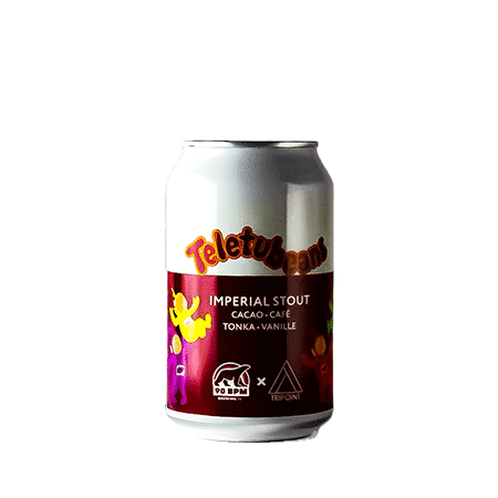 Brasserie 90 Bpm Teletubeans – Bière Imperial Stout à la Tonka, Vanille, Café et cacao.