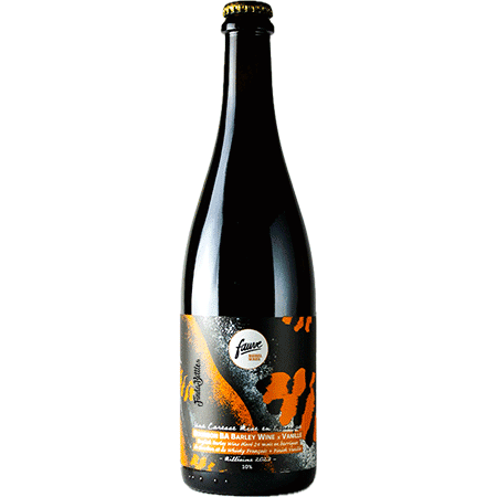 Brasserie Fauve Une Caresse Mise en Musique – Bière Barley Wine élevée en fûts de Bourbon – 75cl