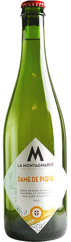 Brasserie La Montagnarde Dame de Pique – Bière Blonde acidulée macérée et fermentée sur marc d’Altesse