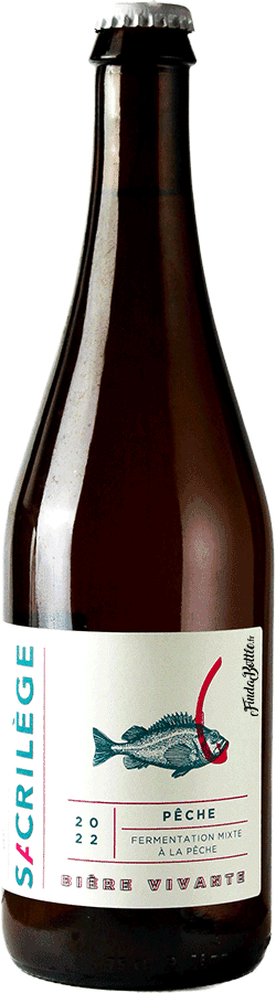 Brasserie Sacrilège Pêche – Bière de Fermentation mixte à la pêche 75cl