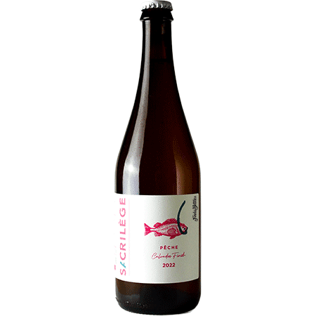 Brasserie Sacrilège Pêche / Calvados – Bière de Fermentation mixte à la pêche 75cl
