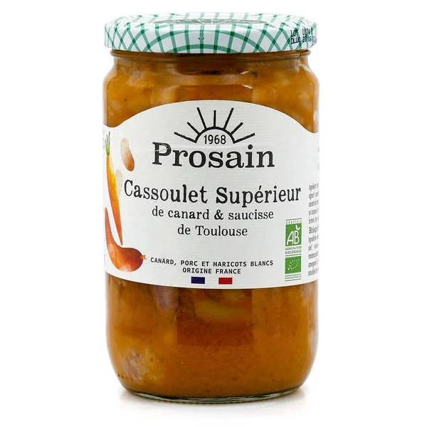 Cassoulet supérieur bio au canard et saucisse de Toulouse