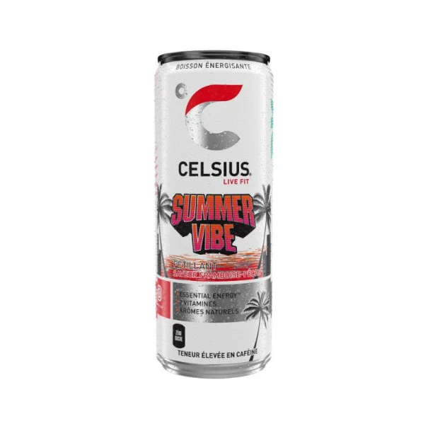 CELSIUS - BOISSON ENERGISANTE SUMMER VIBE CANETTE ALU 355ML x12