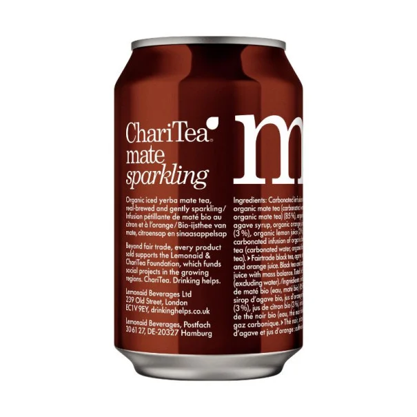 CHARITEA - MATE ORANGE CANETTE 330ML x12 BIO