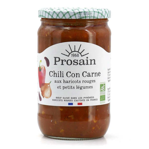 Chili con carne bio - Recette Tex-Mex au bœuf et aux haricots rouges de France