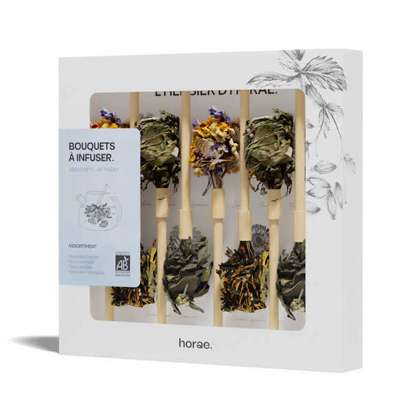 Coffret de 8 bouquets bio assortis à infuser