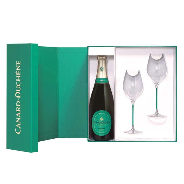 Coffret de Champagne 2 flûtes Canard Duchêne Cuvée Léonie Brut