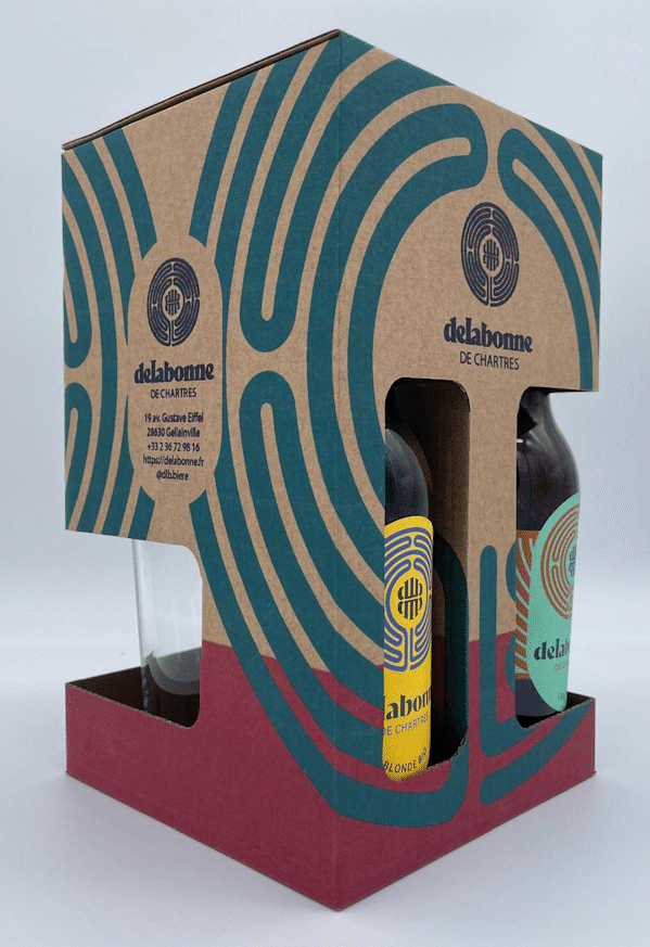 Coffret delabonne 3x33cl + Verre