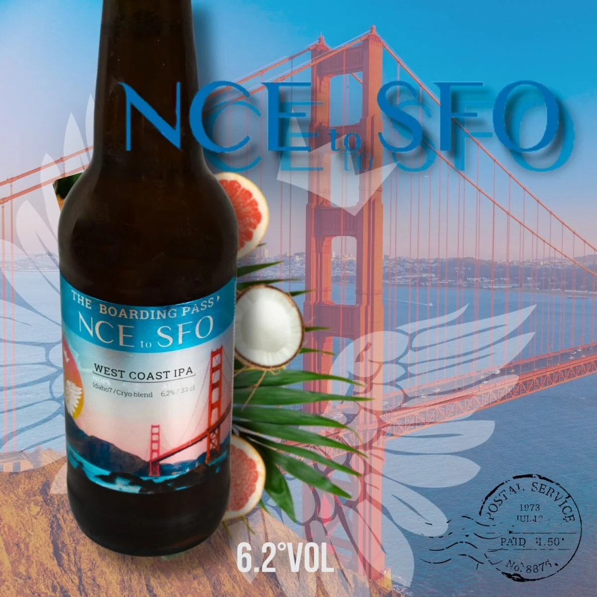 NCE to SFO West Coast IPA – 0.33L