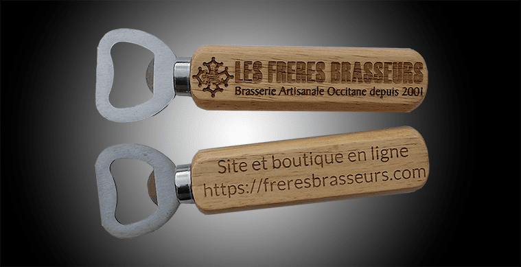 Décapsuleur Bois LES FRERES BRASSEURS