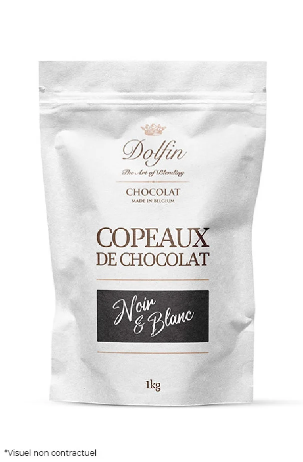 DOLFIN - COPEAUX DE CHOCOLAT NOIR ET BLANC 1KG