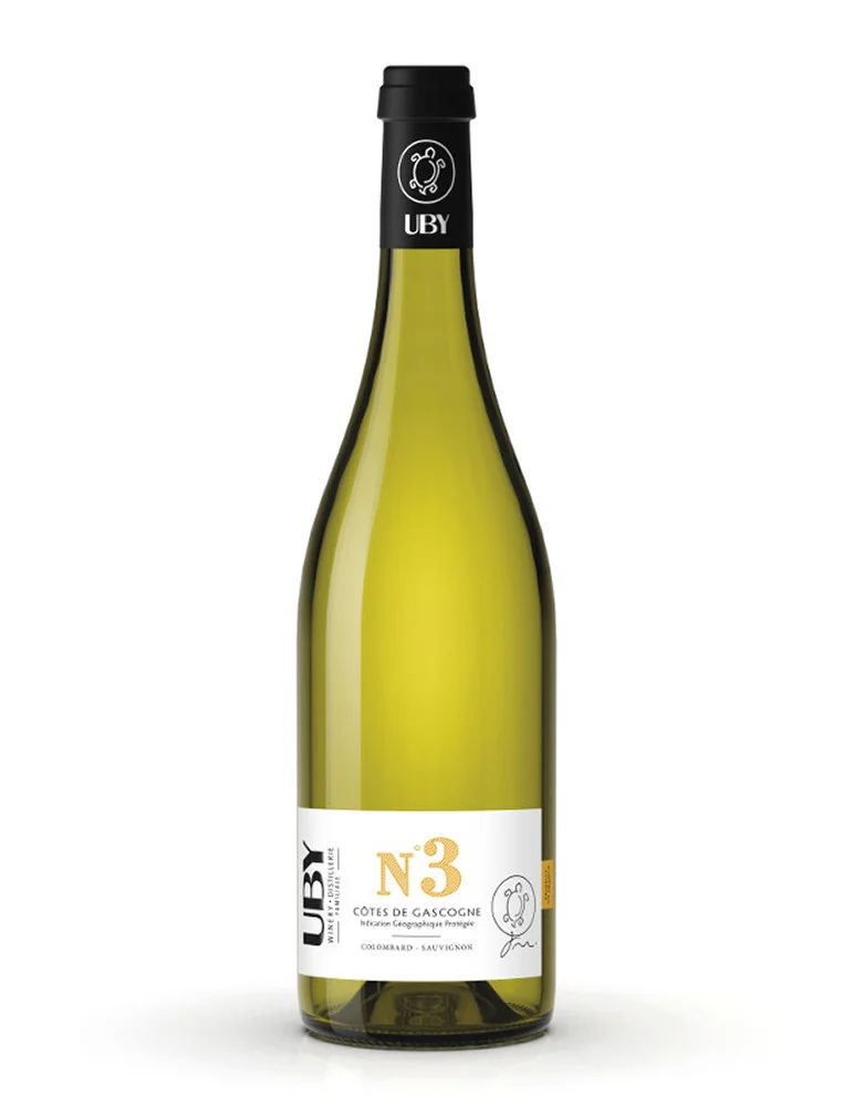 Domaine UBY - N°3 Colombard Sauvignon - IGP Côtes de Gascogne - vin blanc - 75 cl