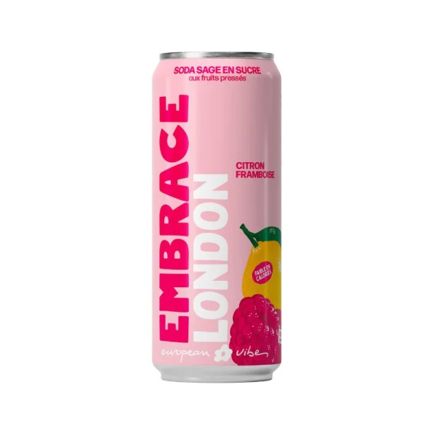 EMBRACE - SODA LONDON CITRON FRAMBOISE CANETTE 330ML x12