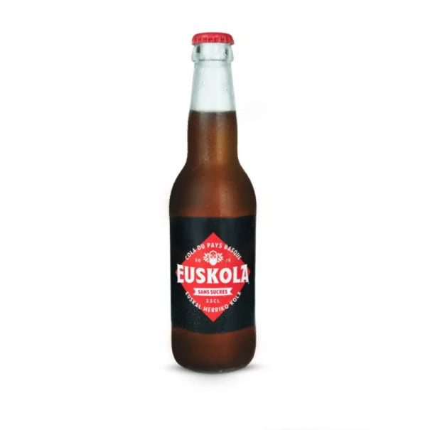 EUSKOLA - COLA ZERO SANS SUCRES ARTISANAL BOUTEILLE VERRE 330ML X12