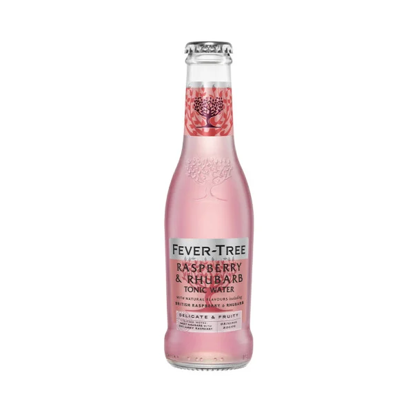 FEVER-TREE - PREMIUM FRAMBOISE ET RHUBARBE TONIC WATER BOUTEILLE VERRE 200ML x24