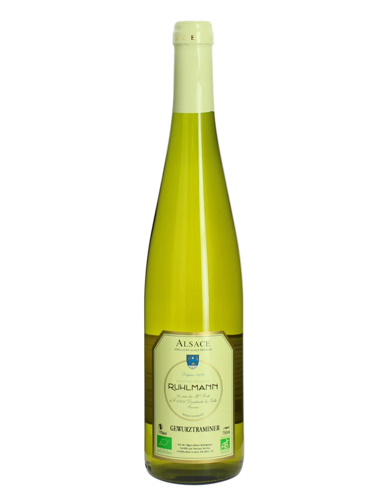 Gewurztraminer biologique - AOC Gewurztraminer - Vin Blanc bio - Domaine Ruhlmann - 75 cl