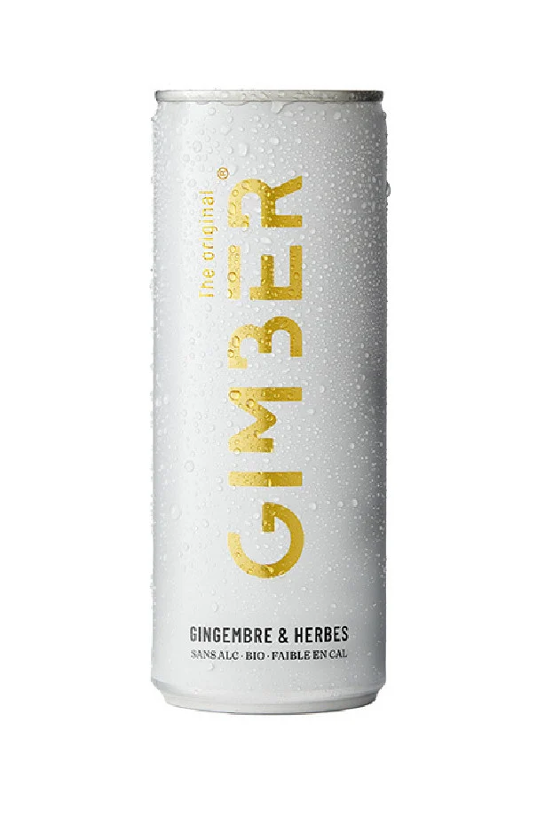 GIMBER - BOISSON PETILLANTE AU GINGEMBRE CANETTE 250ML x12 BIO