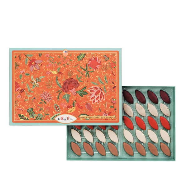 Grand coffret cadeaux de Calissons assortis Roy René