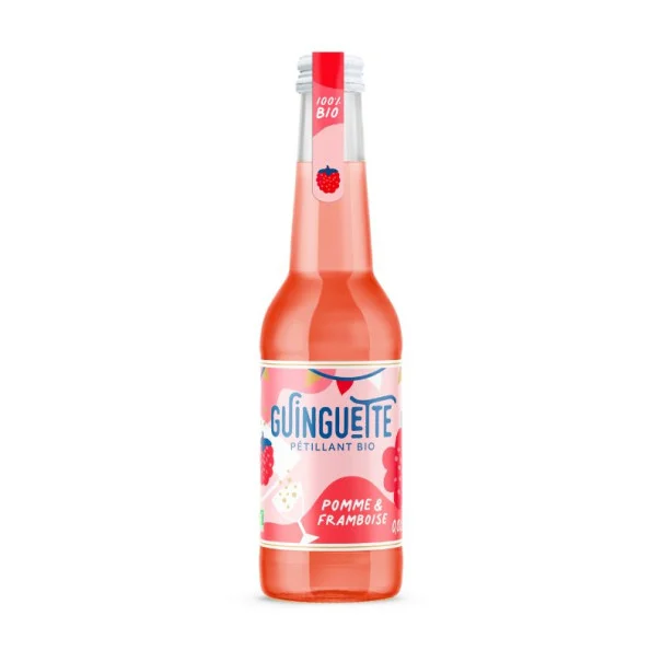 GUINGUETTE - POMME FRAMBOISE SODA CRAFT BOUTEILLE VERRE 330ML x12 BIO