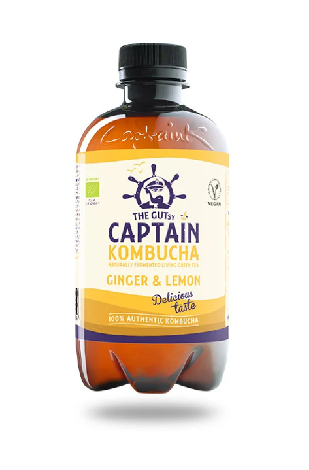 THE GUTSY CAPTAIN - KOMBUCHA GINGEMBRE CITRON 400ML x12 BIO
