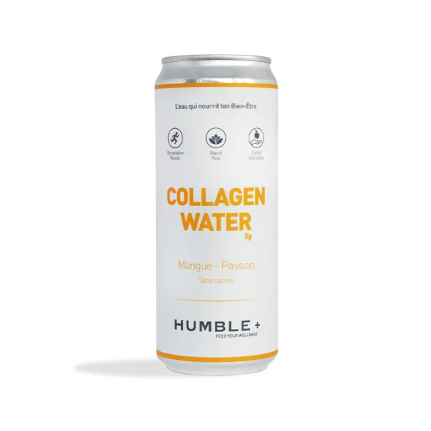 HUMBLE PLUS - EAU PETILLANTE COLLAGENE MANGUE PASSION CANETTE ALU 330ML x24
