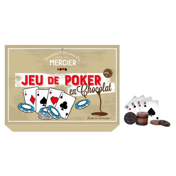 Jeu de poker en chocolat