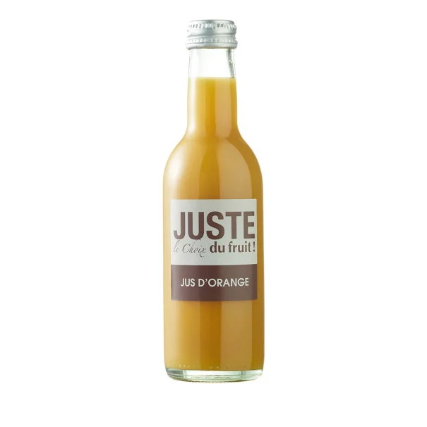 JUSTE LE CHOIX DU FRUIT - JUS ORANGE BOUTEILLE VERRE 250ML x12