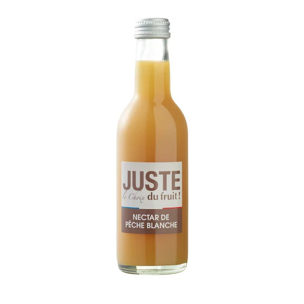 JUSTE LE CHOIX DU FRUIT - NECTAR PECHE BLANCHE BOUTEILLE VERRE 250ML x12