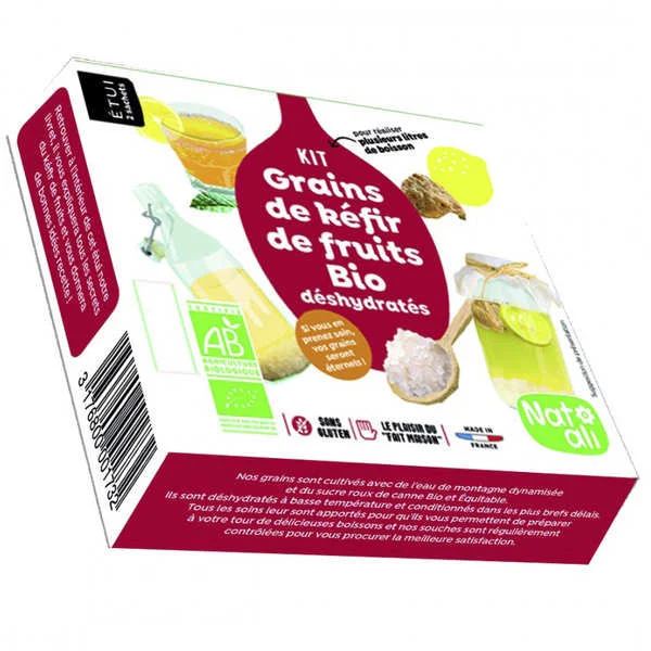 Kit de grains et starter pour kéfir de fruits maison bio
